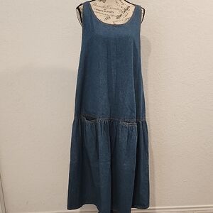Vintage Denim Sleeveless Dress